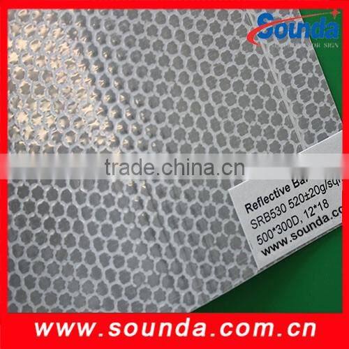 High quality reflective honeycomb pvc flex banner for outdoor,reflective stickers