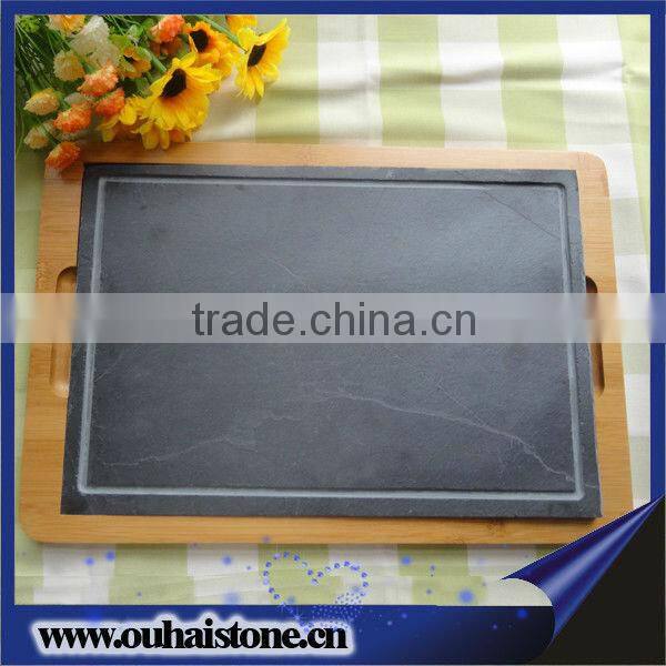 Super useful newest designs slate stone wooden pizza plate