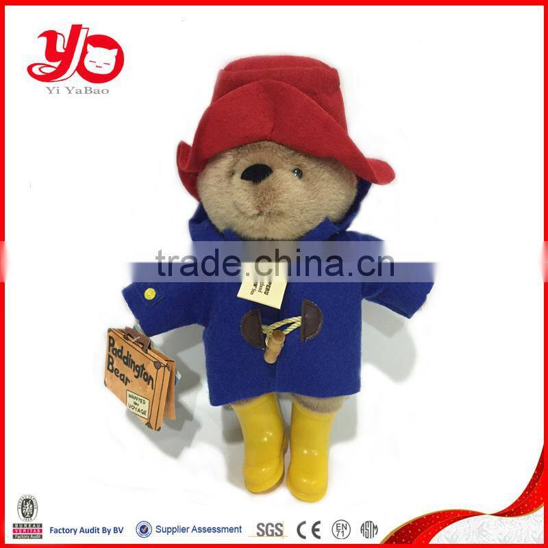 wholesale custom plush teddy bear with hats and clothes
