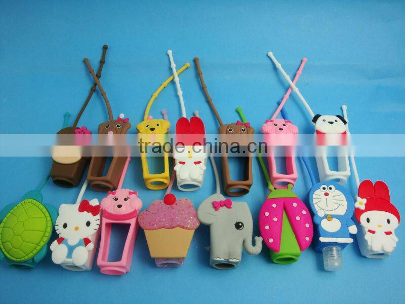 New silicone bottle holder , colorful silicone case for empty sanitizer container