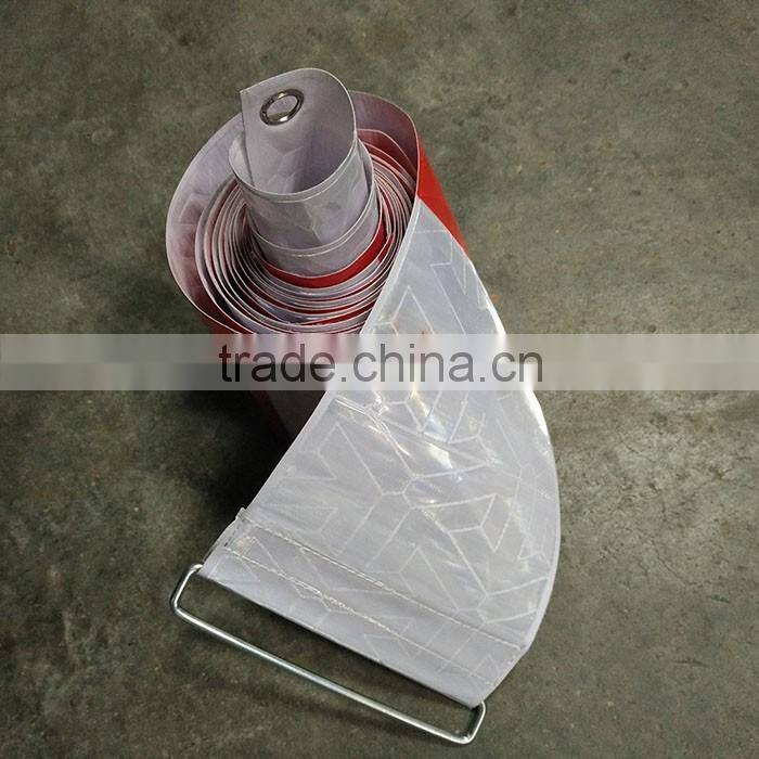 reflective advertising tape with metal button with arrow shape