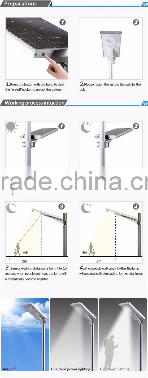 YANGFA long time lighting solar led street light price AS01 25W