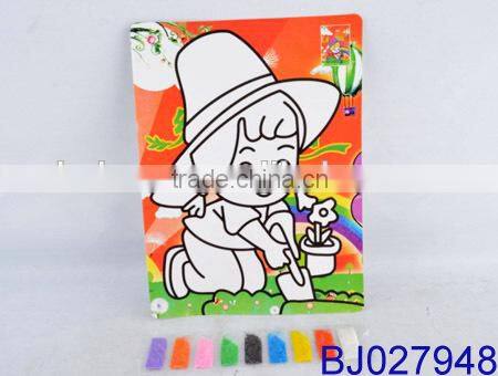 Very cheap kid toy funny intelligent diy sand art kit