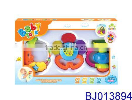Wholesale Christmas toy funny cartoon animal baby rattle and teether toy