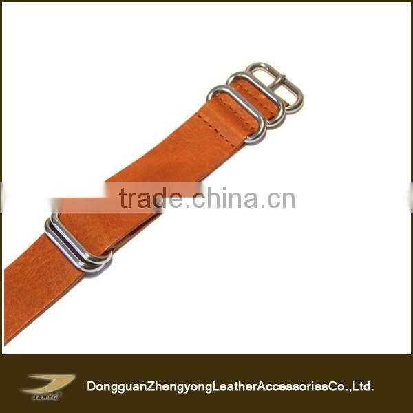 Europe fashion brown calf leather zulu changable watch strap