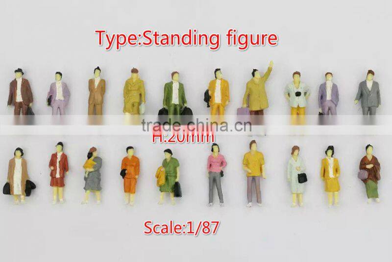 artificial model human figure,HO scale sitting model tree, model figure in resin plastic , building model color figure for 1/87