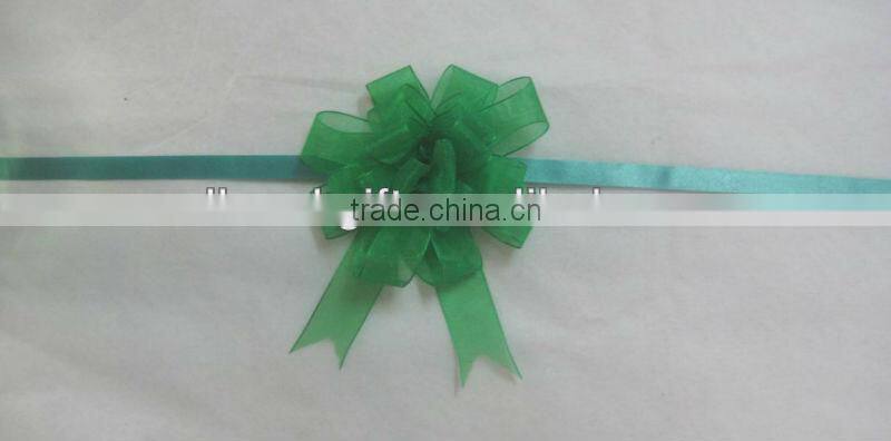 HOT SALE! Blue Organza Butterfly Pull String Ribbon Gift Bow.