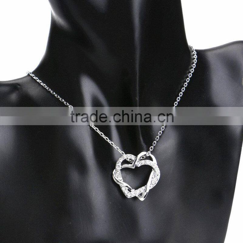 18k women fashion gold heart necklace designs girls high quality 2015