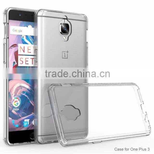 Samco Ultra Slim Shockproof Transparent Hybrid Case for OnePlus 3