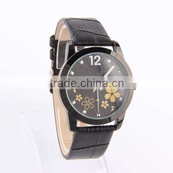 Chain black leather strap watches and watch accessories