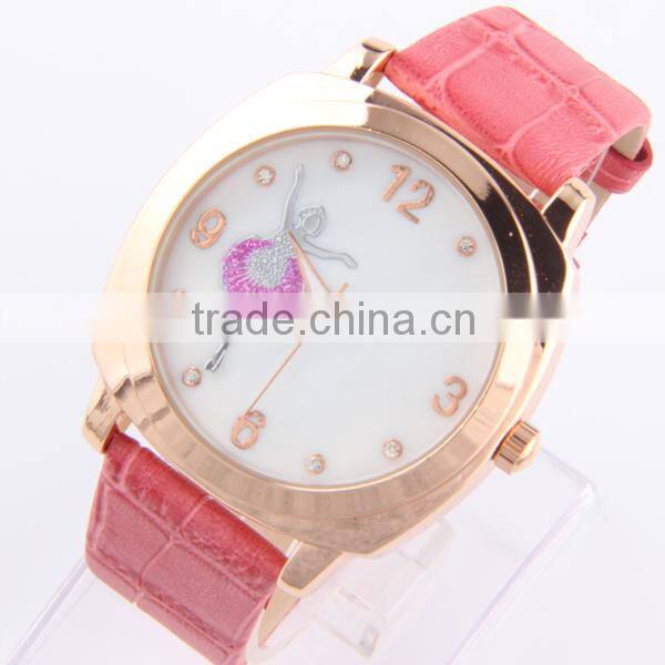 China wholesale market leather straps miyota quartz movement wrist watch