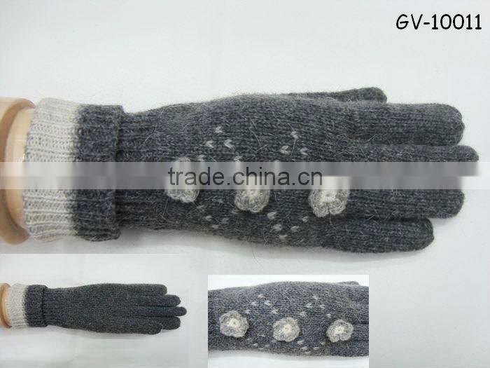 Fashionable jacquard knitted glove GV-10000