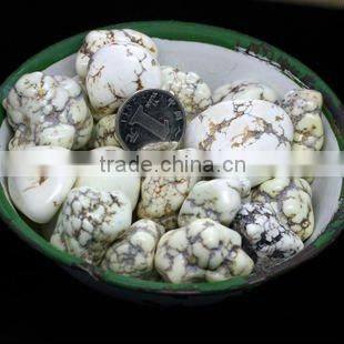 Natural White Turquoise Tumbled Stone