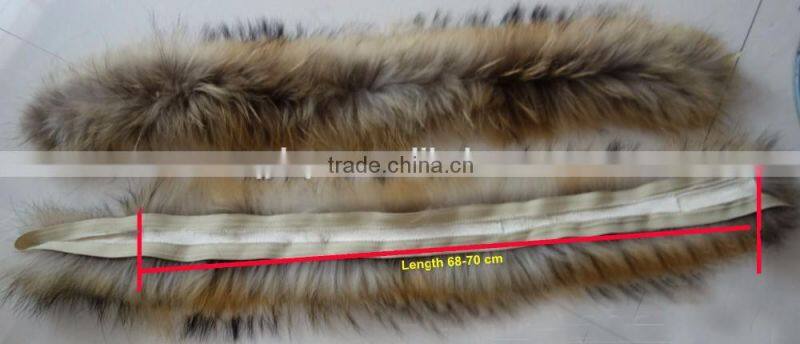 Fluffy Raccoon Fur hood trim