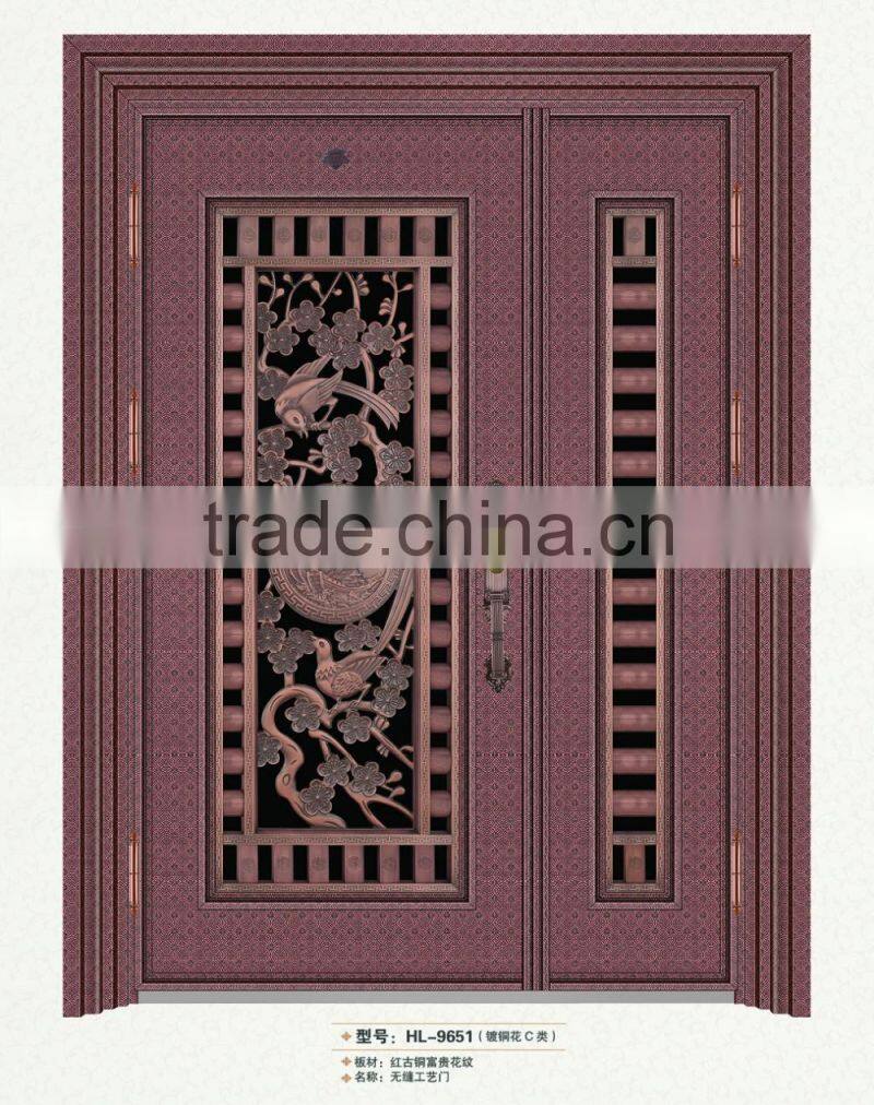 Security stainless steel swing door price