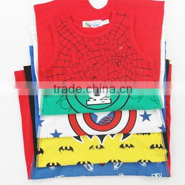 Comfortable designs soft baby sleeveless cotton jumpsuit