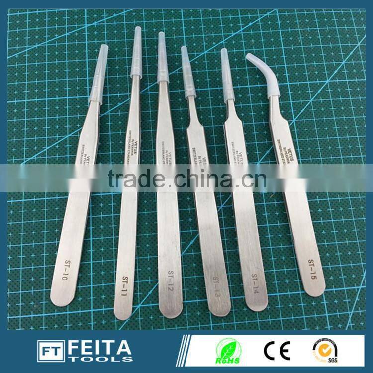 Cleaning tool ESD white Plastic tweezers /ESD Antistatic tweezers