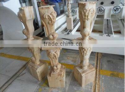 4 axis cnc router with rotary fixture from china