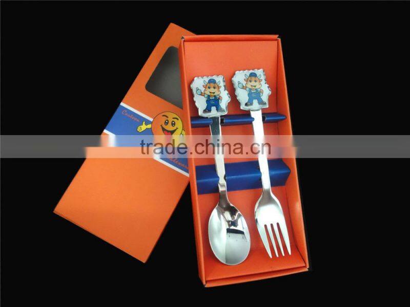 Newly design with miror polish cartoon cutlery set