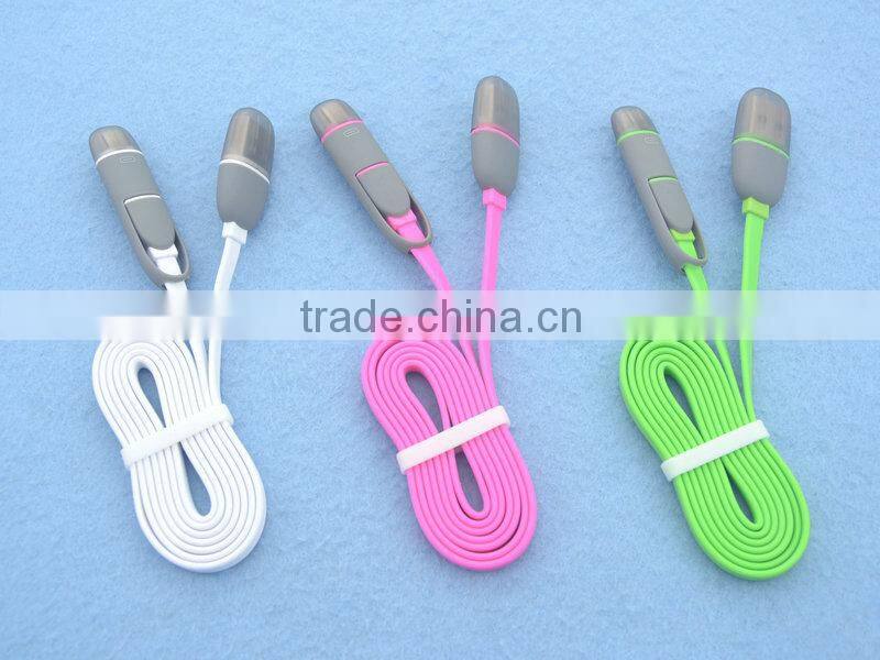 newest model V8 and 5s together usb cable for iphone 5 & for iphone5s & android phone