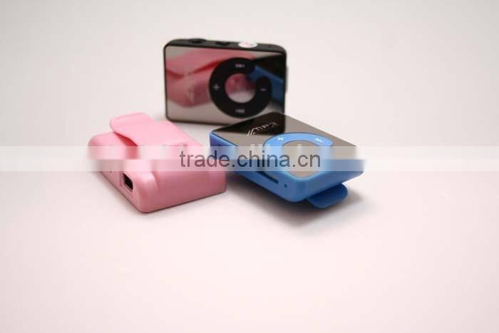 very cheap "C" button mirrorno screen plastic digital mp3 player with Free logo print