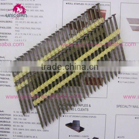 21 degree nails,(CN) galvanized nails,plastic strip framing nails