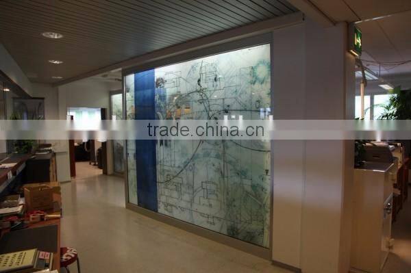 Factory Price Frosted Glass Decoration Office Partition Glass Wall