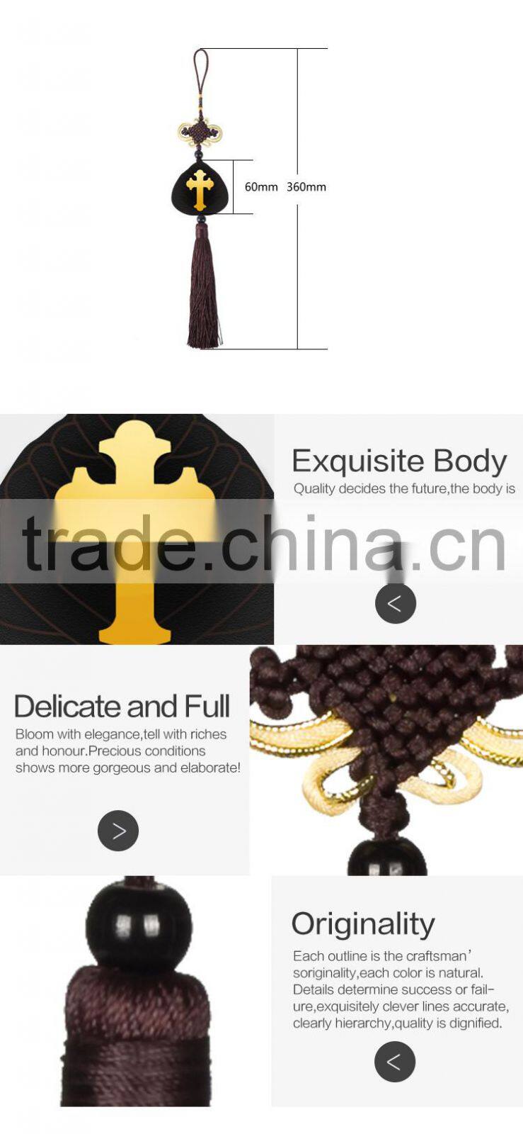 Eco-friendly Europe and America Style cross religious car hanging pendant made by activated carbon