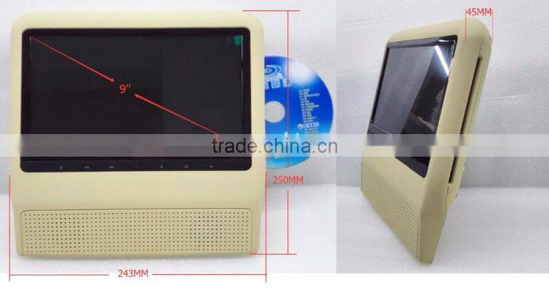 9inch universal DVD headrest monitor car headrest monitor