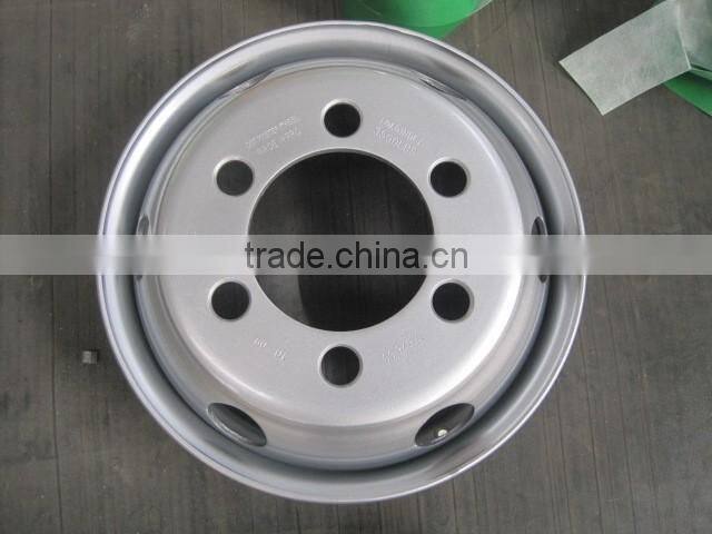 Tubeless truck steel wheel rim for tyre 8R17.5