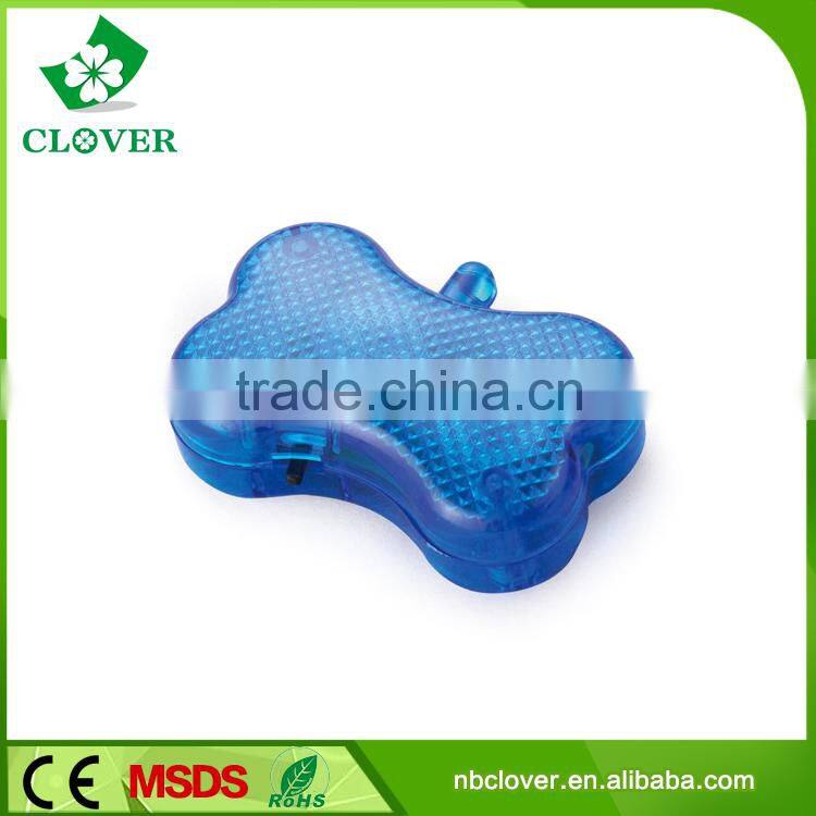 Bone shape pet 2 led flashlight plastic material led keychain