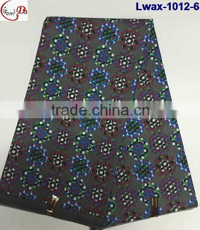 Lwax-1012-9 royal blue African Jacquard style cheap wholesale african wax print fabric
