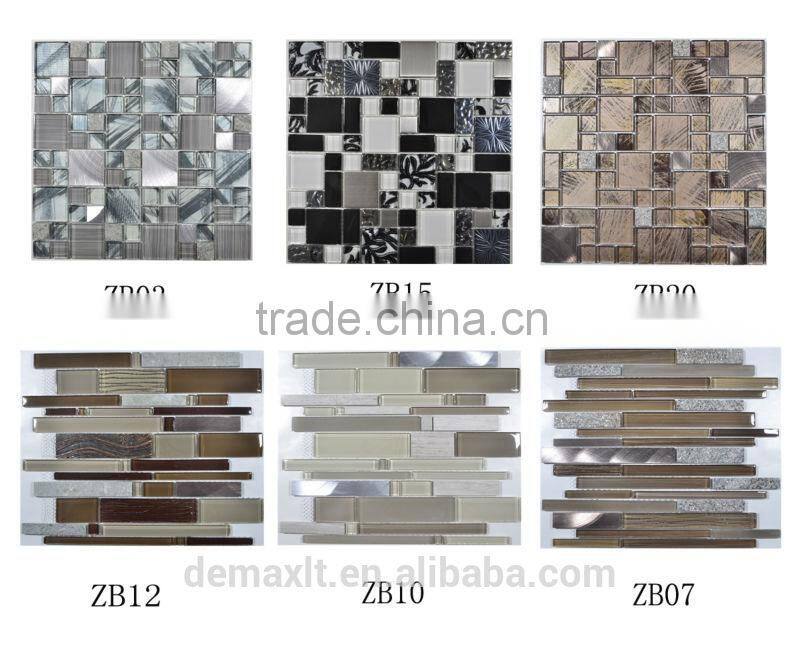 popular cold spray glass pebble mosaic tile for interior decoration glass mosaic tiles