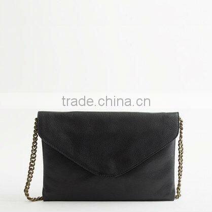Factory leather envelope clutch