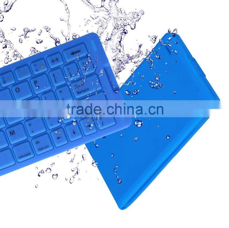 Tablet PC Smartphone Silicone Case Keyboard with bluetooth and collapsible