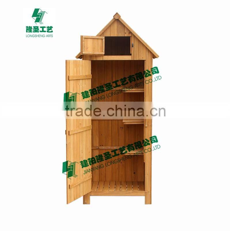 outdoor wooden storage cabinet