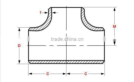 mild steel pipe fittings seamless carbon steel tee