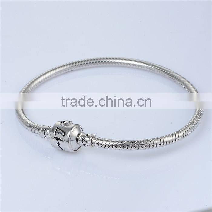 Wholesale 925 Sterling Silver European Charm DIY Bracelet BR008