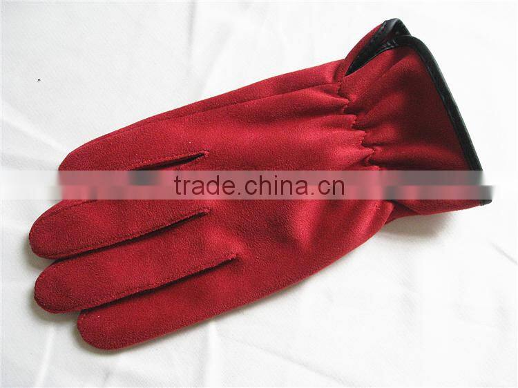 Deerskin Gloves,Synthetic Suede Fabric Ladies Leather Gloves Size 9.5/8.5/10.5