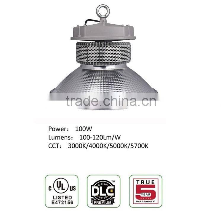 UL cUL DLC TUV CE RoHS SAA Listed 5 years warranty 120W LED High Bay Light