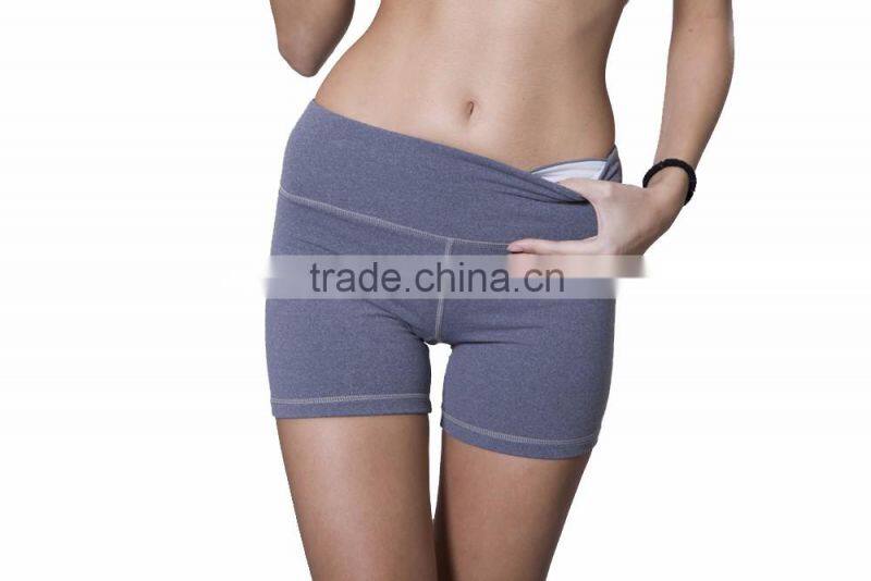 Fashion Active Gym Workout Wear Key Pocket Women Sports Shorts