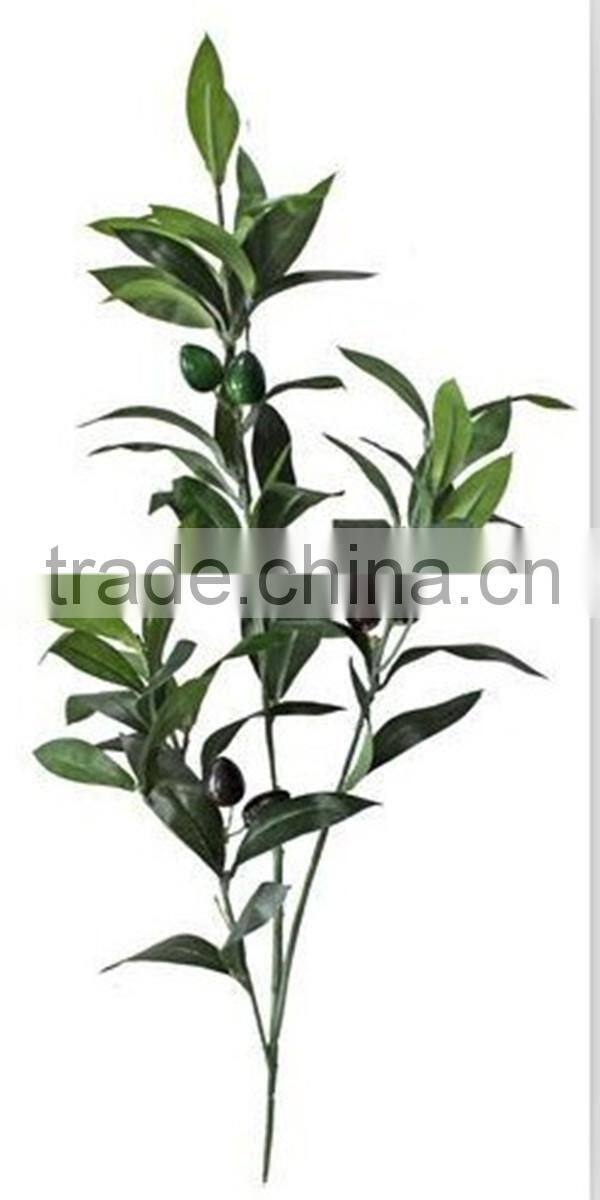 decorative plant 3 stems silk Olive branch(3 fruits)