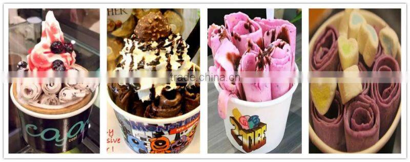 factory supply flat big pan fried ice cream machine with low price promotion before summer