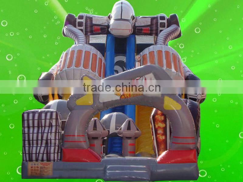 2016 New design China robot giant inflatable slide