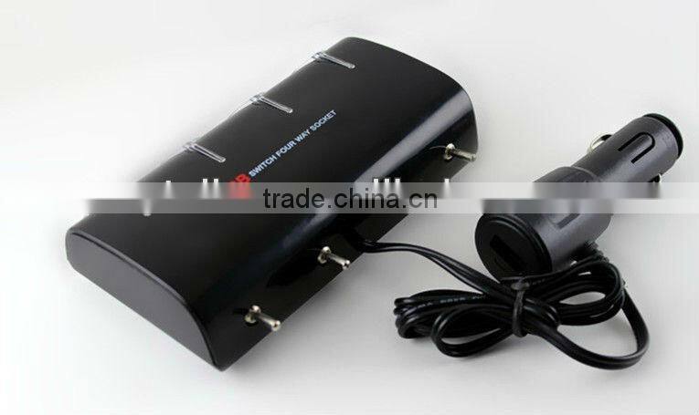 12V/24V 4 way sockets with USB and switch