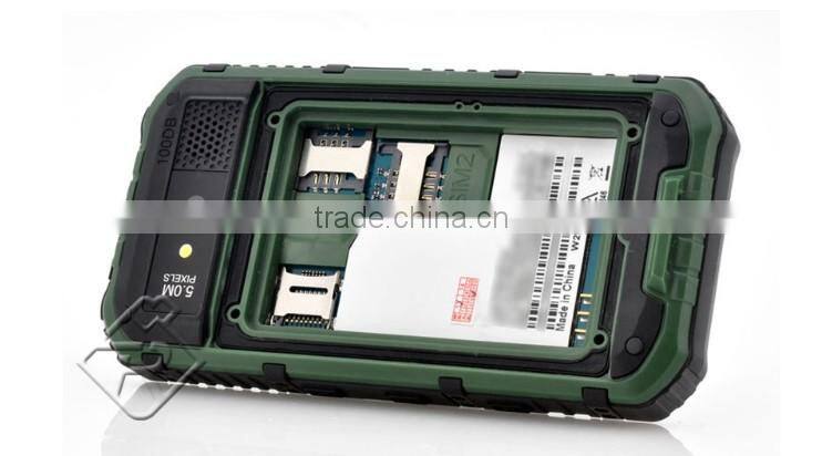 waterproof mobile phone land rover a8 MTK6572 dual core WCDMA 4 inch screen in stock