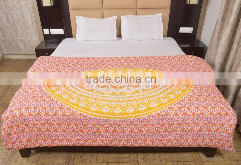 Ombre Queen Mandala Duvet Cover Indian Ethnic Doona Blanket Covers Boho Quilt Cover Throw Bedding