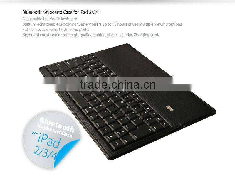 For ipad Bluetooth Keyboard leather case