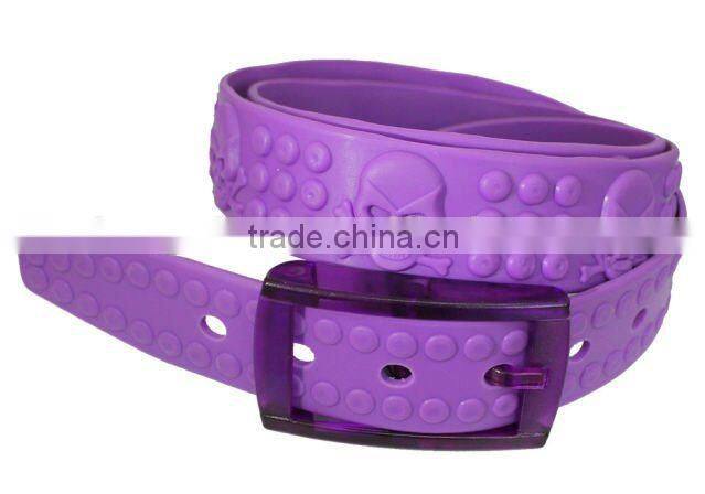 fashion colorful silicone rubber belt