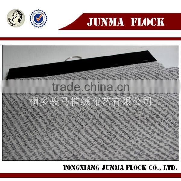 Junma dark grey twill pattern spray flocked fabric flocking sofa upholstery fabric